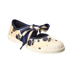 Valentino Bay By Bay Canvas Ballerina Sneaker, White